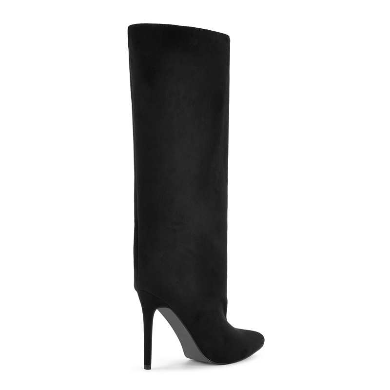 Onlymaker Black Faux Suede Kne - огляд і ціна Women'S Shoes Extra Wide