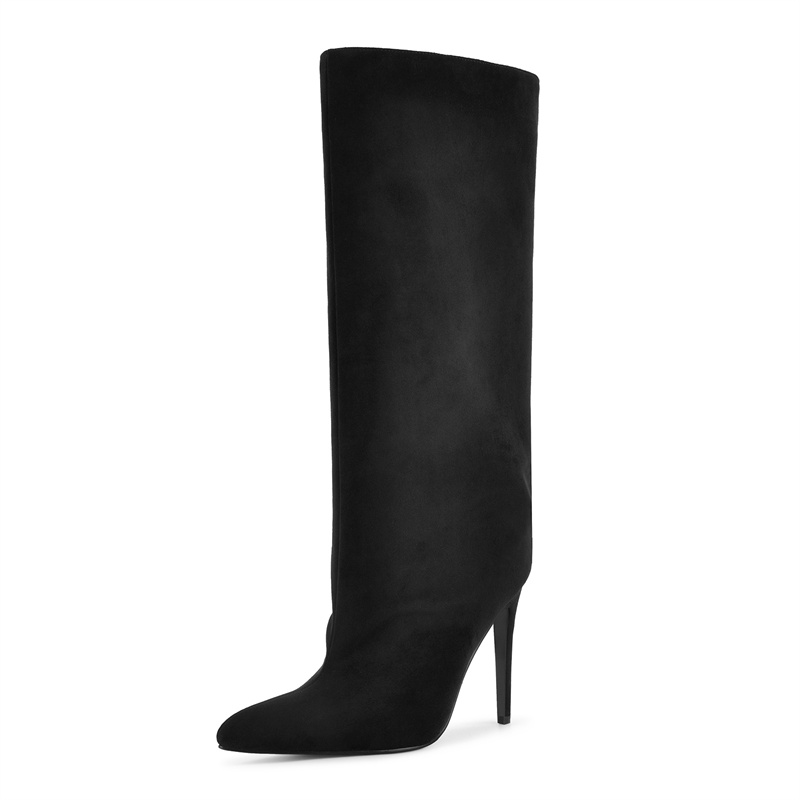 Onlymaker Black Faux Suede Kne - огляд і ціна Women'S Shoes Extra Wide