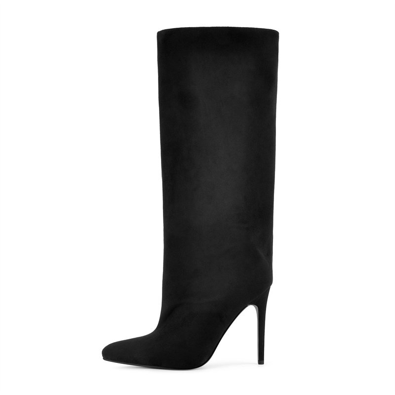 Onlymaker Black Faux Suede Kne - огляд і ціна Women'S Shoes Extra Wide