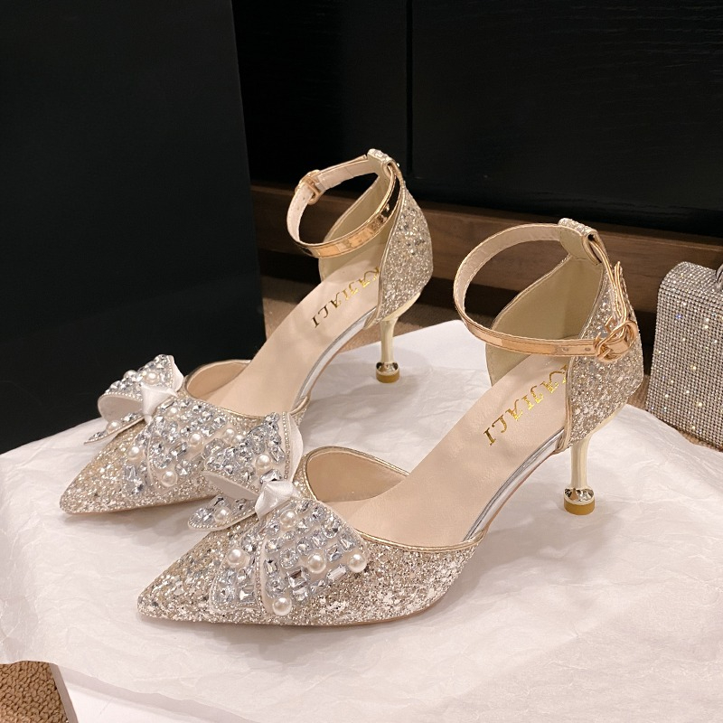 Exquisite Women High Heel Sand - огляд і ціна Rhinestone Sandal Women