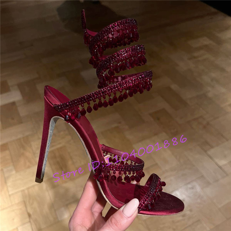 Rhinestone Snake Shape Ankle S - огляд і ціна Rhinestone Sandal Women