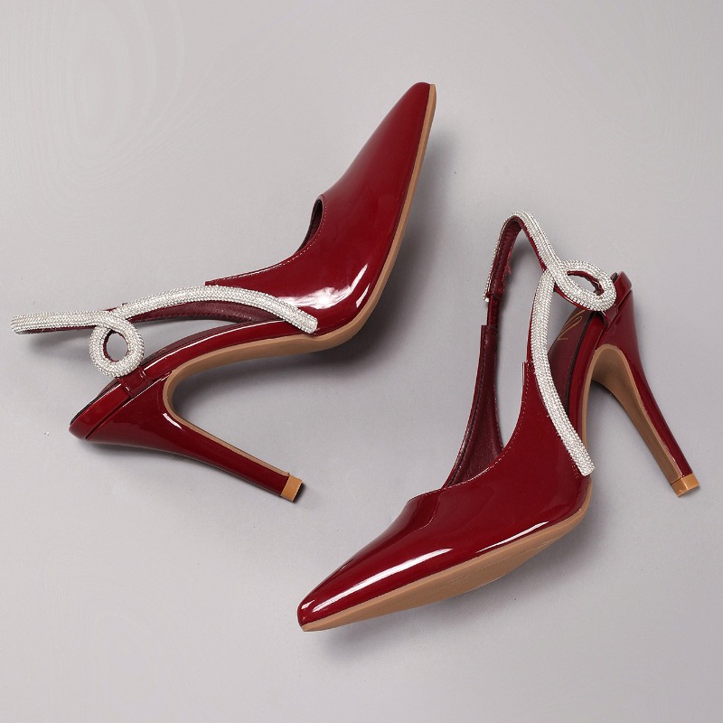 Sexy Patent Leather Pointed To - огляд і ціна Rhinestone Sandal Women