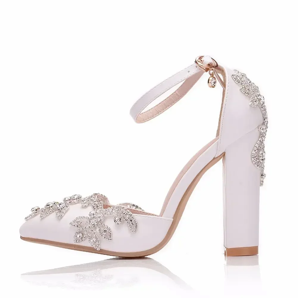 2026 Thick Heel Pointed Toe Sh - огляд і ціна Rhinestone Sandal Women