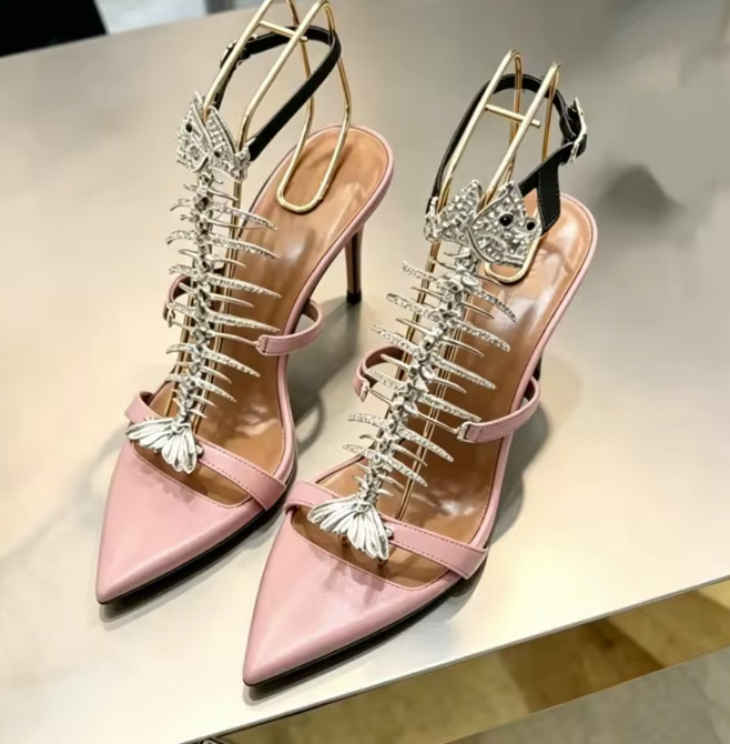 Bling Rhinestone Fish Bone Poi - огляд і ціна Rhinestone Sandal Women