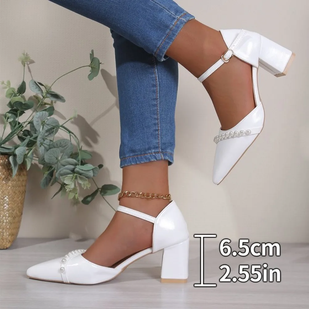 Women's Pointed Toe Block Heel - огляд і ціна Rhinestone Sandal Women
