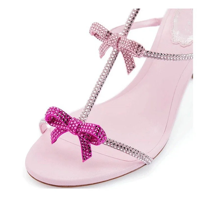 Aneikeh Elegant Silk Rhineston - огляд і ціна Rhinestone Sandal Women
