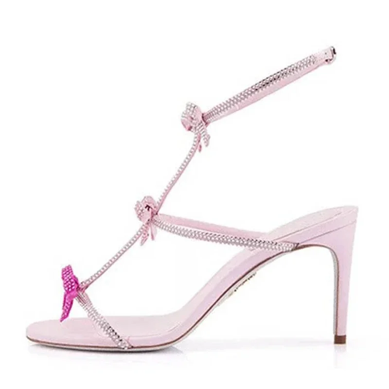 Aneikeh Elegant Silk Rhineston - огляд і ціна Rhinestone Sandal Women